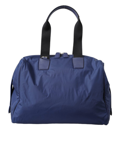 Blue Nylon Calfskin Hand Shoulder Duffel Bag Blue Nylon Calfskin Hand Shoulder Duffel Bag