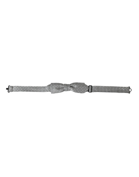 Dolce & Gabbana Gray Silk Polka Dot Adjustable Neck Men Papillon Bow Tie FT3907 Dolce & Gabbana Gray Silk Polka Dot Adjustable Neck Men Papillon Bow Tie FT3907