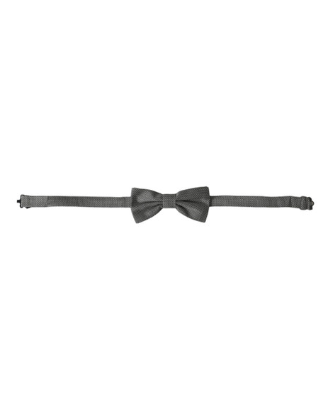 Gray Silk Patterned Adjustable Neck Men Bow Tie Gray Silk Patterned Adjustable Neck Men Bow Tie