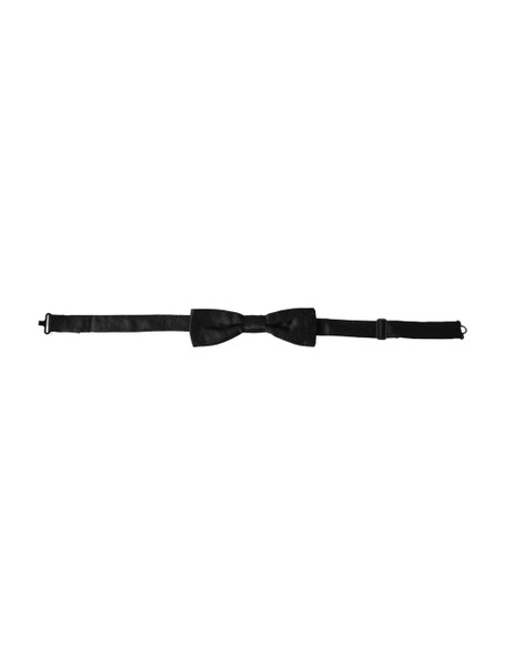 Black Silk Patterned Adjustable Neck Men Bow Tie Black Silk Patterned Adjustable Neck Men Bow Tie