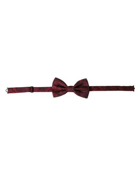 Red Silk Floral Adjustable Neck Men Bow Tie Red Silk Floral Adjustable Neck Men Bow Tie