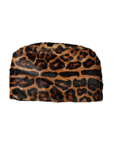 Dolce & Gabbana Brown Leopard Fur Women Bucket Hat HAT9555 Dolce & Gabbana Brown Leopard Fur Women Bucket Hat HAT9555