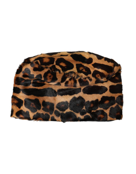 Dolce & Gabbana Brown Leopard Fur Women Bucket Hat HAT9555 Dolce & Gabbana Brown Leopard Fur Women Bucket Hat HAT9555