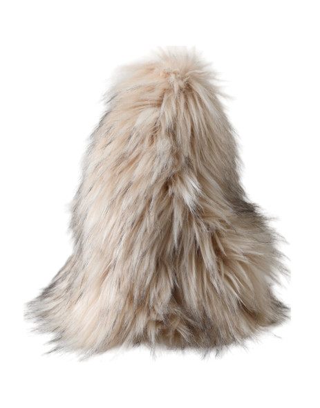 Dolce & Gabbana Beige Acrylic Fur Women Bucket Hat Dolce & Gabbana Beige Acrylic Fur Women Bucket Hat