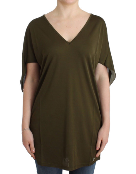 John Galliano Green shortsleeved blouse top John Galliano Green shortsleeved blouse top