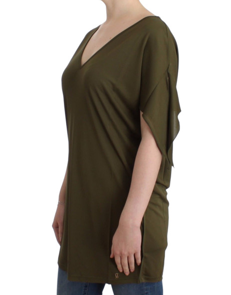 John Galliano Green shortsleeved blouse top John Galliano Green shortsleeved blouse top