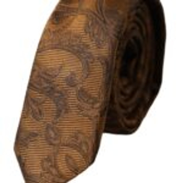 Brown Floral 100% Silk Adjustable Men Tie Brown Floral 100% Silk Adjustable Men Tie