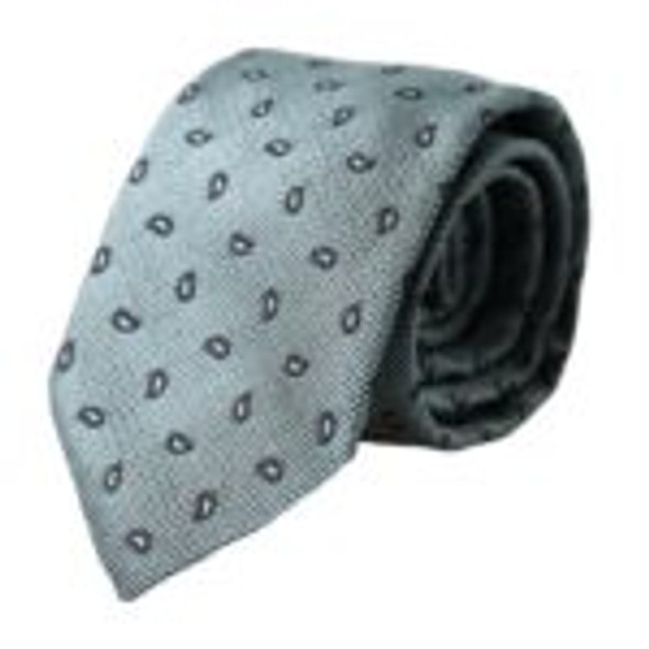 Green 100% Silk Patterned Adjustable Men Tie Green 100% Silk Patterned Adjustable Men Tie