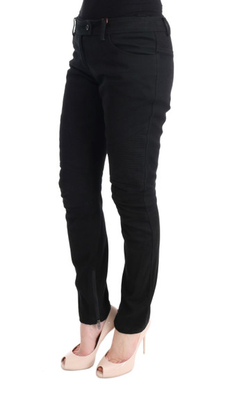 Black Cotton Slim Fit Casual Pants Black Cotton Slim Fit Casual Pants