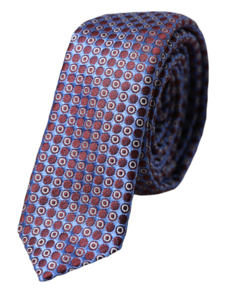 Blue Purple Patterned Silk Adjustable Men Tie Blue Purple Patterned Silk Adjustable Men Tie
