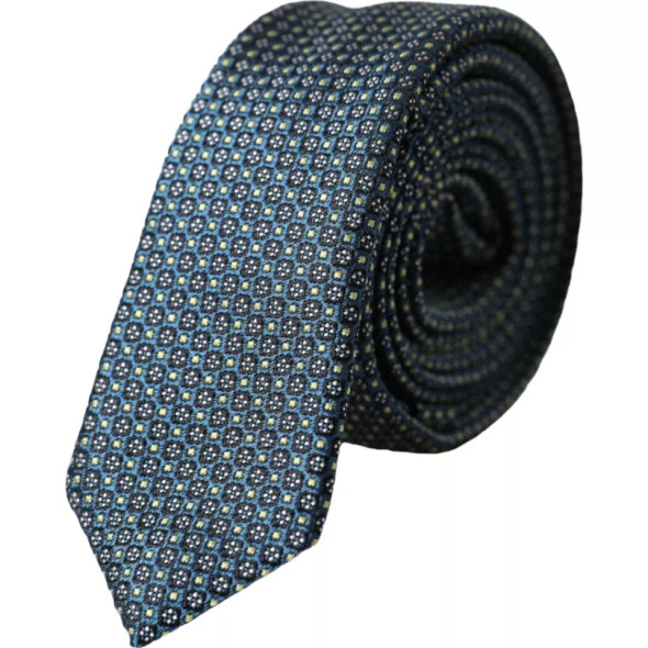 Green Patterned 100% Silk Adjustable Men Tie Green Patterned 100% Silk Adjustable Men Tie