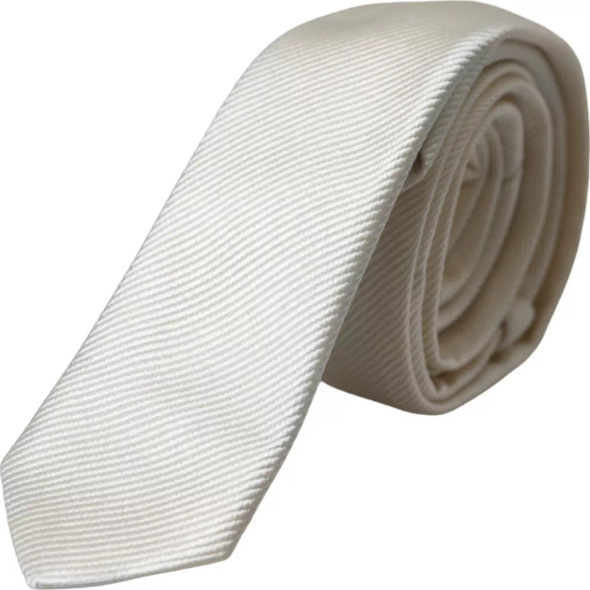 White Solid 100% Silk Adjustable Tie White Solid 100% Silk Adjustable Tie