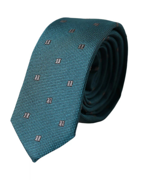 Green Patterned Silk Adjustable Men Tie Green Patterned Silk Adjustable Men Tie