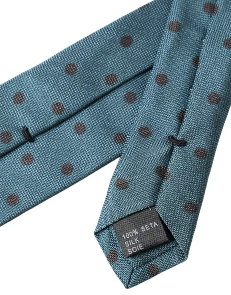 Green Black Polka Dot Silk Adjustable Men Tie Green Black Polka Dot Silk Adjustable Men Tie