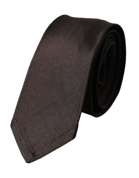 Brown Solid 100% Silk Adjustable Tie Brown Solid 100% Silk Adjustable Tie