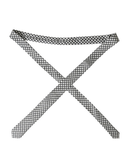 White Circles 100% Silk Adjustable Tie White Circles 100% Silk Adjustable Tie