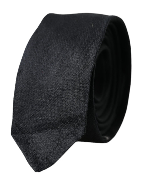 Black Solid 100% Silk Adjustable Tie Black Solid 100% Silk Adjustable Tie