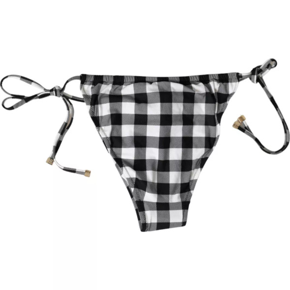 Dolce & Gabbana Black White Check Swimwear Beachwear Bottom Bikini Dolce & Gabbana Black White Check Swimwear Beachwear Bottom Bikini