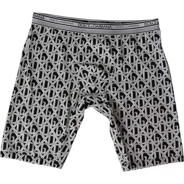 Black White DG Logo Cotton Stretch Cycling Underwear Men Black White DG Logo Cotton Stretch Cycling Underwear Men