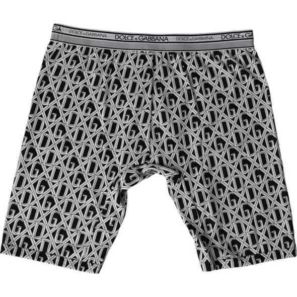 Black White DG Logo Cotton Stretch Cycling Underwear Men Black White DG Logo Cotton Stretch Cycling Underwear Men