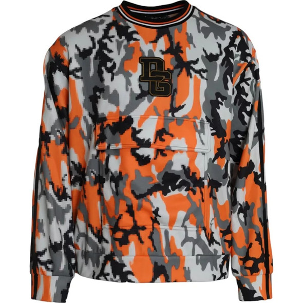 Dolce & Gabbana Multicolor Camouflage Crew Neck Pullover Sweater Dolce & Gabbana Multicolor Camouflage Crew Neck Pullover Sweater