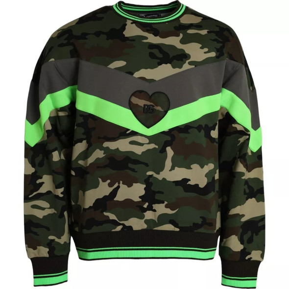 Dolce & Gabbana Multicolor Camouflage Sweatshirt Sweater TSH86428 Dolce & Gabbana Multicolor Camouflage Sweatshirt Sweater TSH86428