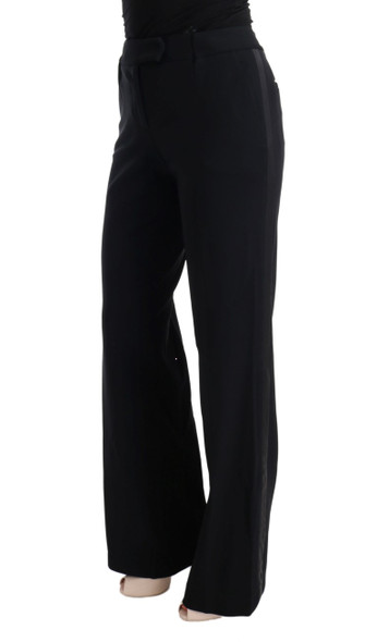 Black Viscose Flare Bootcut Pants Black Viscose Flare Bootcut Pants