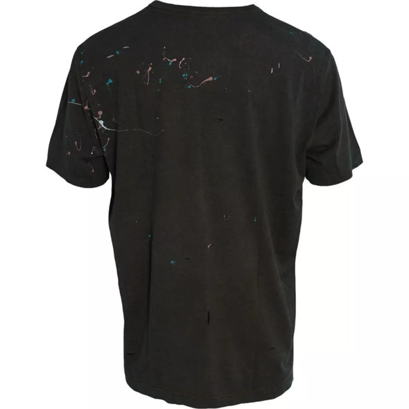 Gray Color Splash Cotton Crew Neck T-shirt Gray Color Splash Cotton Crew Neck T-shirt