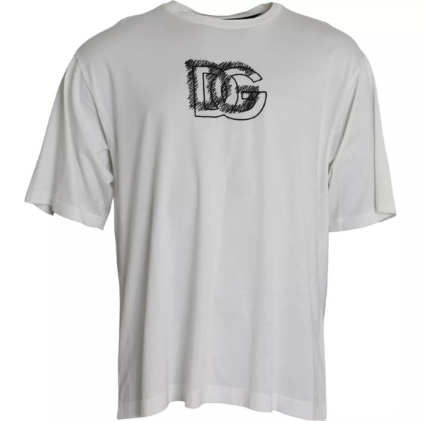 White Logo Round Neck Short Sleeves T-shirt White Logo Round Neck Short Sleeves T-shirt