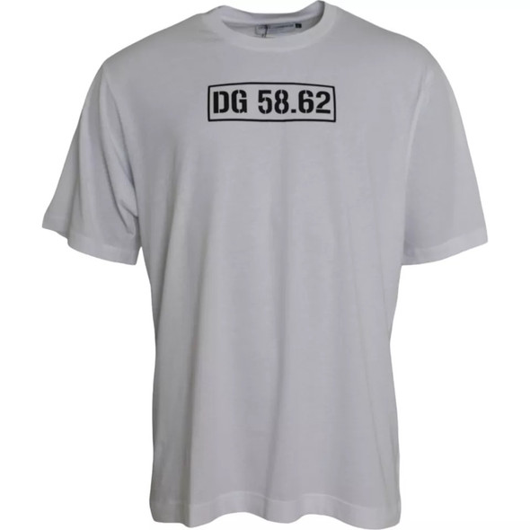 White Logo Round Neck Short Sleeves T-shirt TSH86425 White Logo Round Neck Short Sleeves T-shirt TSH86425