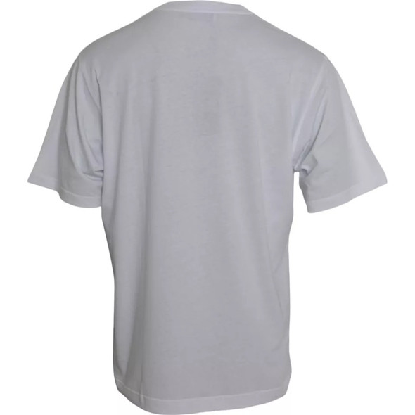 White Logo Round Neck Short Sleeves T-shirt TSH86425 White Logo Round Neck Short Sleeves T-shirt TSH86425