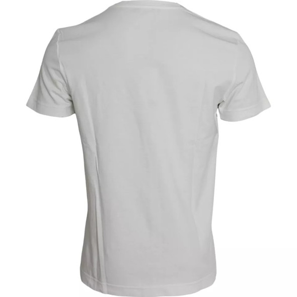 White Bandana Print Cotton Short Sleeves Men T-shirt White Bandana Print Cotton Short Sleeves Men T-shirt