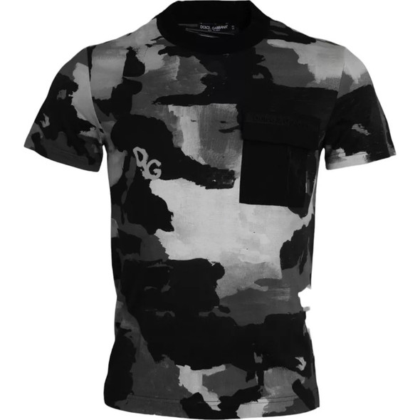Multicolor Camouflage Cotton Crewneck T-shirt Multicolor Camouflage Cotton Crewneck T-shirt
