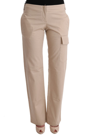 Beige Cotton Wool Regular Fit Pants Beige Cotton Wool Regular Fit Pants