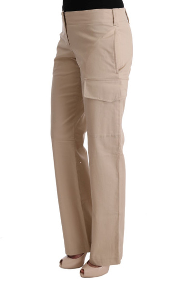 Beige Cotton Wool Regular Fit Pants Beige Cotton Wool Regular Fit Pants