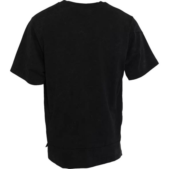 Black Graphic Print Cotton Crew Neck T-shirt Black Graphic Print Cotton Crew Neck T-shirt