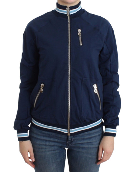 John Galliano Blue zip cotton cardigan John Galliano Blue zip cotton cardigan