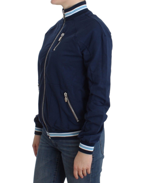 John Galliano Blue zip cotton cardigan John Galliano Blue zip cotton cardigan