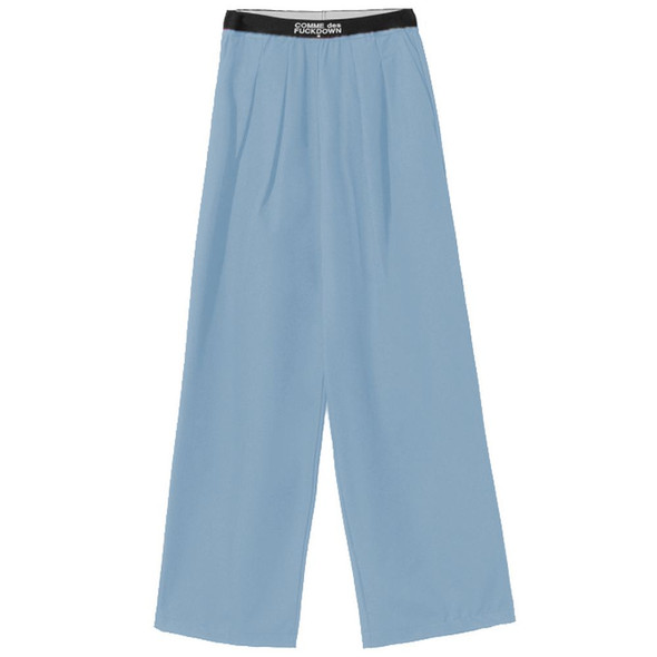 Comme Des Fuckdown Light Blue Polyester Women Palazzo Pants Comme Des Fuckdown Light Blue Polyester Women Palazzo Pants