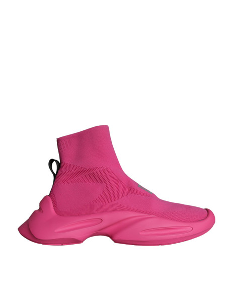 Pink Logo Print Slip On Socks Sneakers Shoes Pink Logo Print Slip On Socks Sneakers Shoes