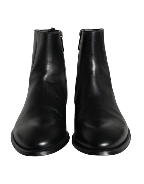 Black Calf Leather Men Ankle Boots Men Shoes Black Calf Leather Men Ankle Boots Men Shoes