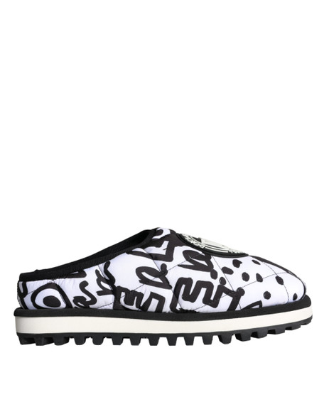 Black White Quilted Logo Sandals Slides Shoes Black White Quilted Logo Sandals Slides Shoes