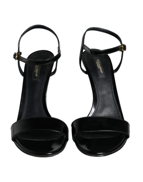 Dolce & Gabbana Black KEIRA Leather Heels Sandals Shoes LA11284 Dolce & Gabbana Black KEIRA Leather Heels Sandals Shoes LA11284