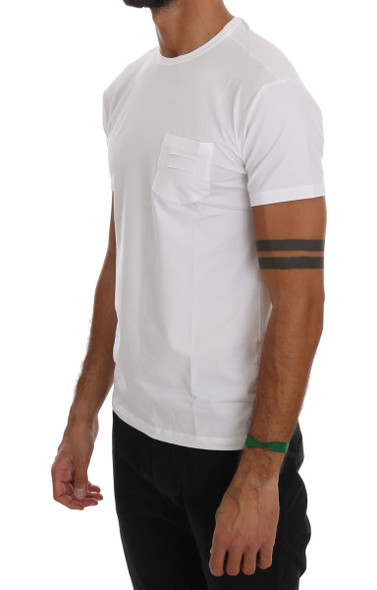 Daniele Alessandrini White Cotton Crewneck T-Shirt Daniele Alessandrini White Cotton Crewneck T-Shirt