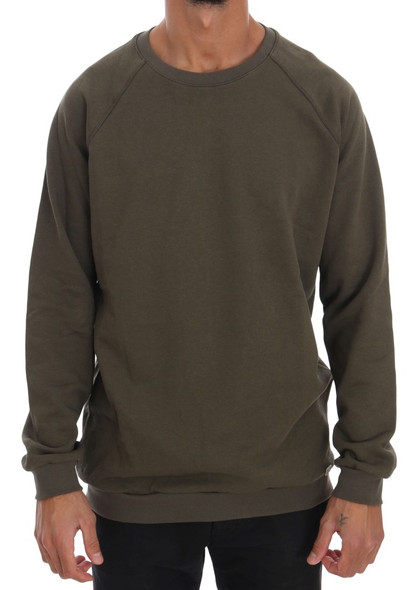 Green Crewneck Cotton Sweater Green Crewneck Cotton Sweater