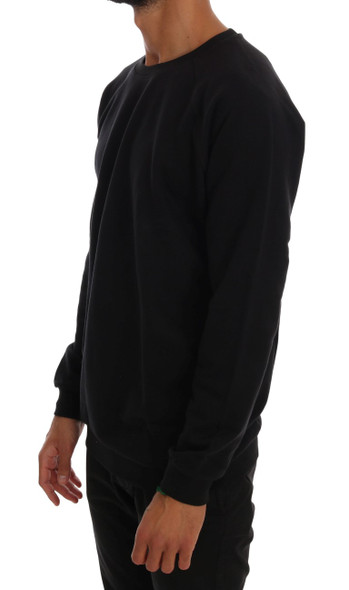 Black Crewneck Cotton Pullover Sweater Black Crewneck Cotton Pullover Sweater