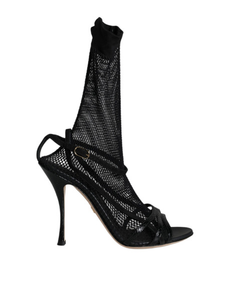 Black Mesh Stiletto Heels Sandals Shoes Black Mesh Stiletto Heels Sandals Shoes
