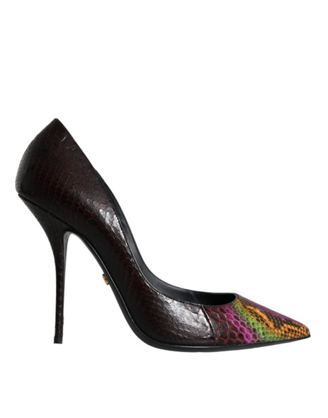 Multicolor Exotic Leather Heels Pumps Shoes LA11487 Multicolor Exotic Leather Heels Pumps Shoes LA11487