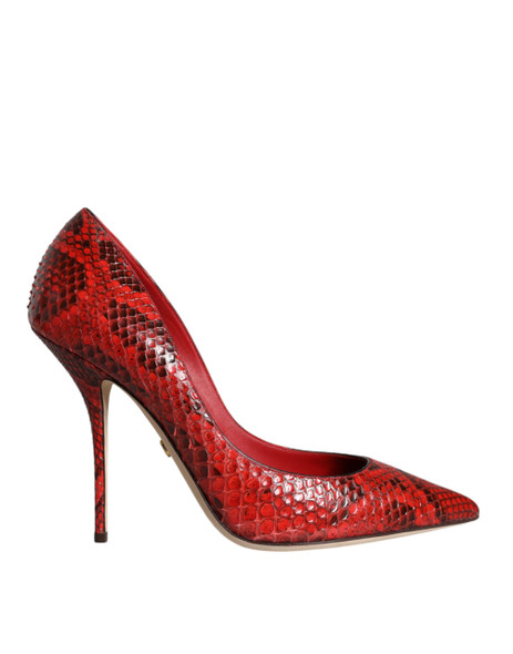 Dolce & Gabbana Red Leather Stiletto High Heels Pumps Shoes Dolce & Gabbana Red Leather Stiletto High Heels Pumps Shoes