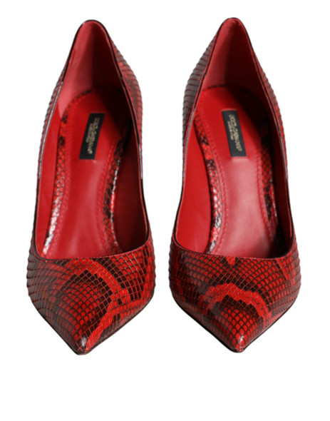 Red Leather Stiletto High Heels Pumps Shoes Red Leather Stiletto High Heels Pumps Shoes